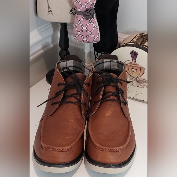 Tom's Mens Copper/Brown Navi Moc Chukka Boot Size 14 Pre-owned - Picture 8 of 8